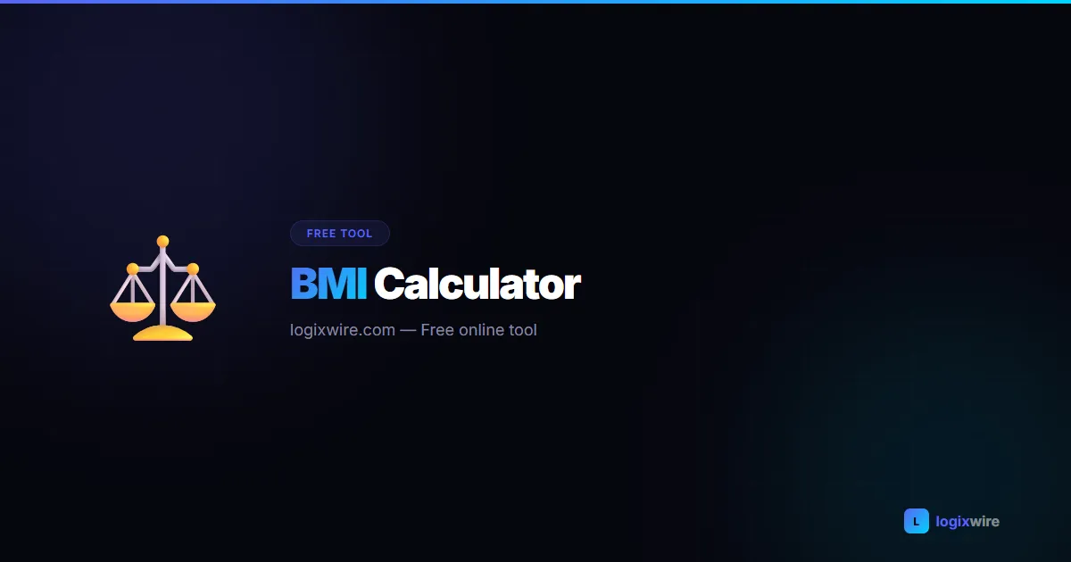 BMI Calculator — full body metrics dashboard showing BMI, BMR, TDEE, and body fat percentage