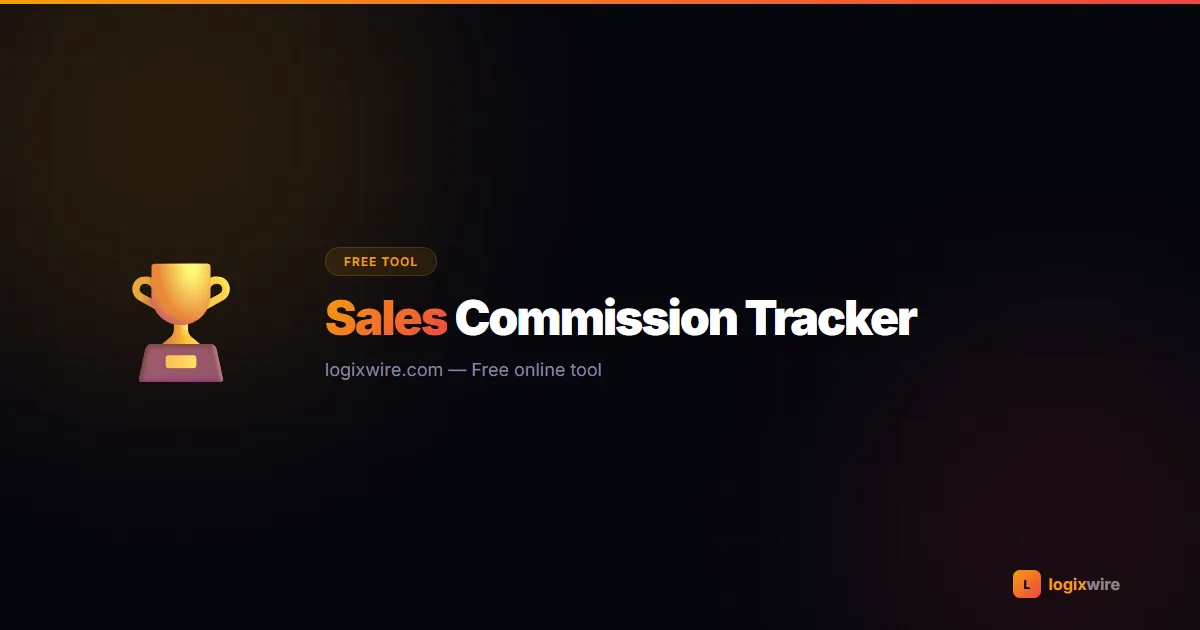 Sales Commission & Tiered Bonus Tracker — inputs for quota target, actual sales, base pay, tier configuration with quota attainment progress bar and tier breakdown table