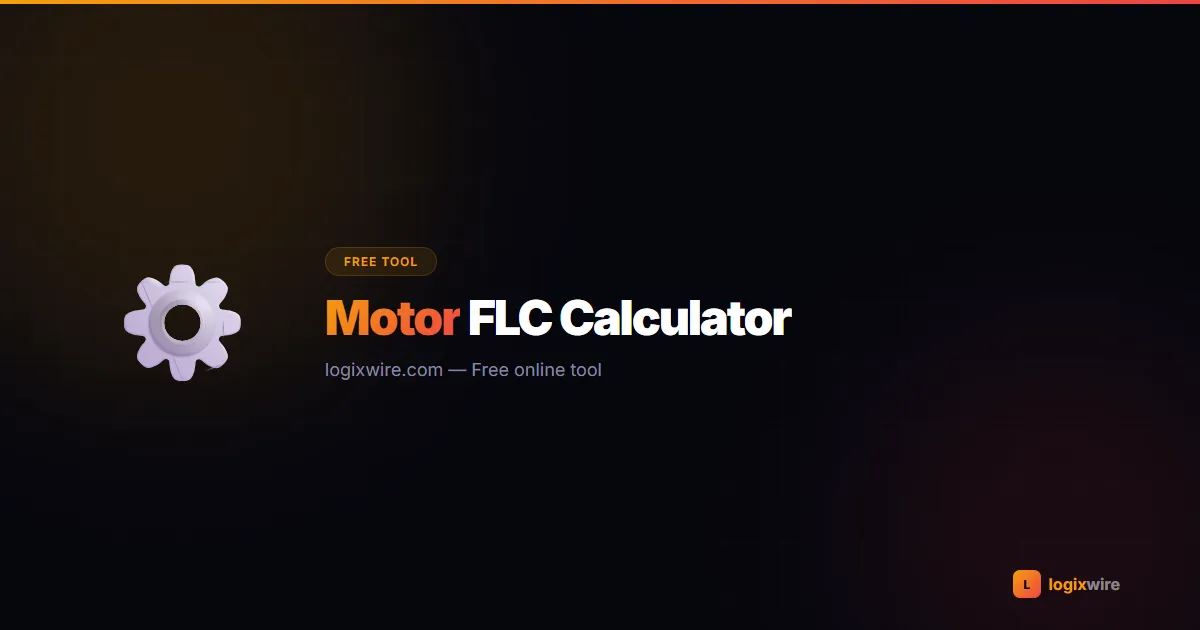Motor FLC Calculator � calculate full load current for AC motors per NEC
