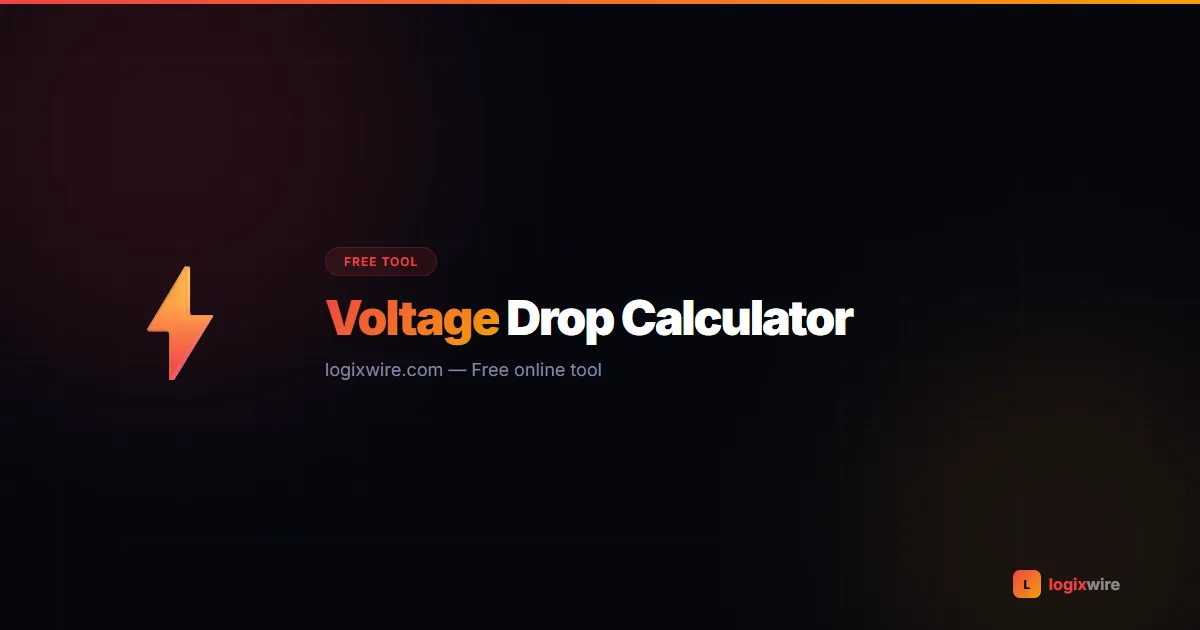 Voltage Drop Calculator — calculate voltage drop per NEC standards